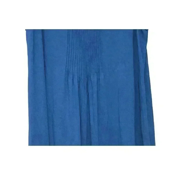 J Jill Wearever Collection Dress Size Medium Cobalt Blue Pintuck Pleat Stretch - Picture 3 of 14